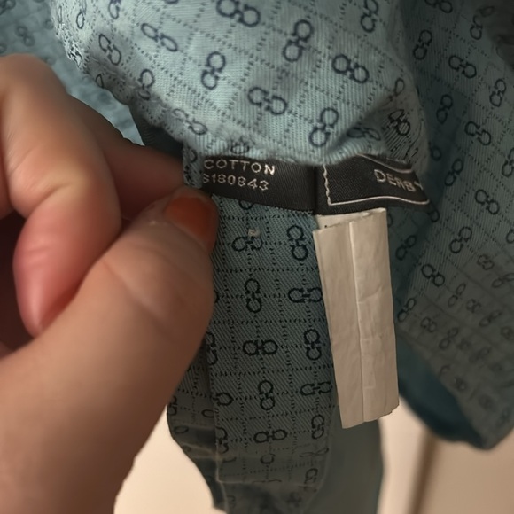 Vintage men’s salvatore ferragamo cotton button up dress shirt - Picture 6 of 13